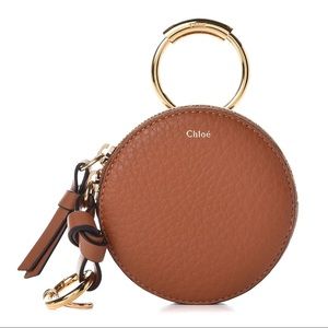 Brand New Chloe calfskin round gold buckle wallet.